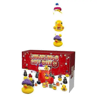 Božična gumijasta račka Adventni koledar Božična gumijasta račka Igrača Blind Box 24Gate Koledar Ustvarjalno presenečenje Toychrui612