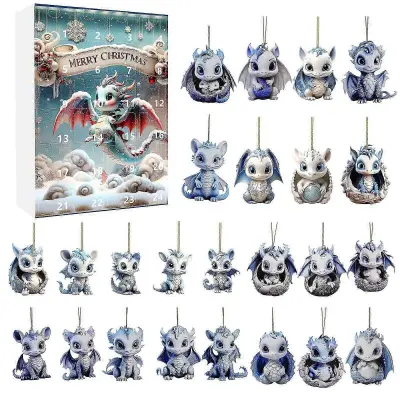 2024 Dragon adventni koledar Blind Box Akcijska figura Igrača Božično darilo cs