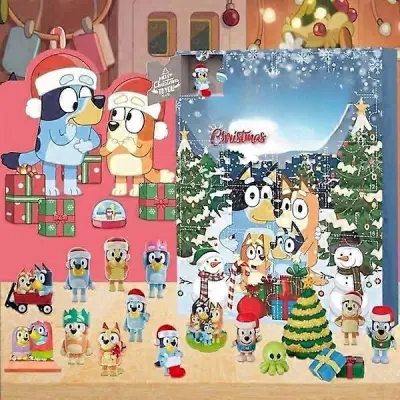 24-dnevni božični adventni koledar, prikupni risani junaki Bluey.