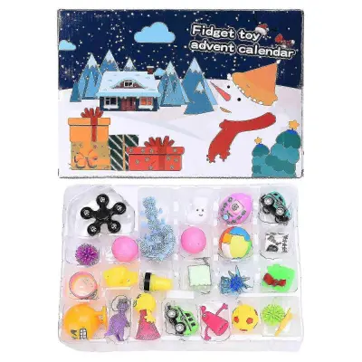 Paket božičnih adventnih koledarjev Odštevalni koledarji Božične slepe škatle 22 kosov Darila Rubikova kocka Top Fidget Igrače