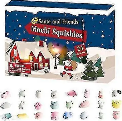 Adventni koledar, 24 Mochi Squishies, za večkratno uporabo, darilo za fantke in deklice, nov prihod
