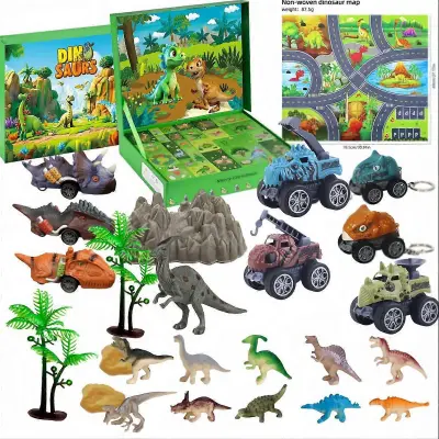 Božični odštevalnik dinozaver slepa škatla s koledarjem prihoda diy tiranozaver reks dinozaver set igrač