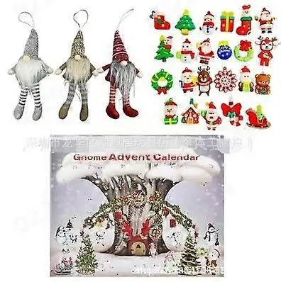 Božični Gnome Adventni koledar Gnome Plišasta punčka Igrača Blind Box