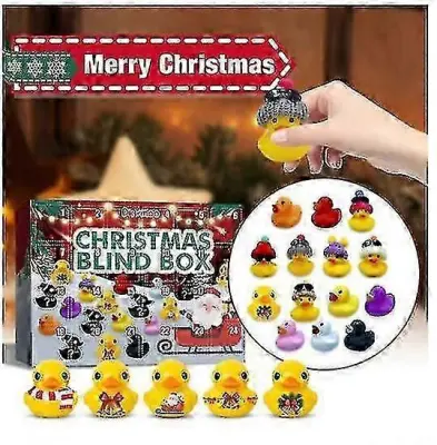 Božični 24-dnevni odštevalnik adventni koledar z ustvarjalno igračo Gumijasta račka Blind Box Darilni komplet