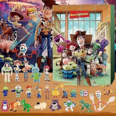 Božični adventni koledar Božični adventni koledar 24 odštevalnih šivov Disney Cute Mickey Okraski Mickey Mouse Ročno izdelana lutka s slepimi ?