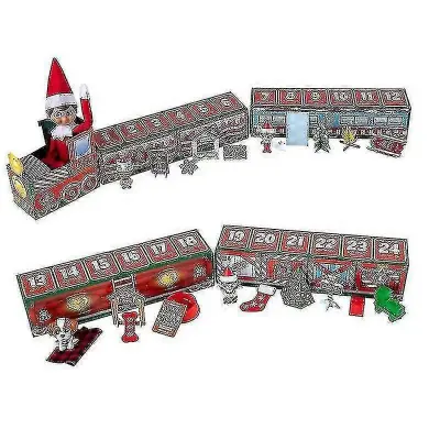 Božični adventni koledar Severni pol Elf Train Blind Box Okraski Otroška igrača