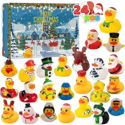 2023 Christmas Blind Box Adventni odštevalni koledar Vinyl Duck Bb Whistle Vodna igrača Darila za fantke in dekleta