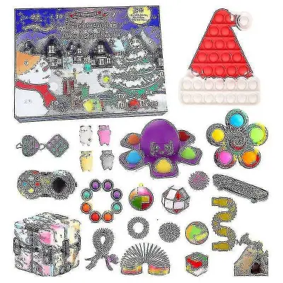 Božični adventni koledar Darilna škatla Dekompresijski set igrač Božični adventni koledar
