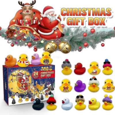 24 of Christmas Rubber Duck Adventni koledar Božične ustvarjalne igrače Rubber Duck Toy Blind Box