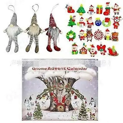 Božični Gnome Adventni koledar Gnome Plišasta punčka Igrača Blind Box