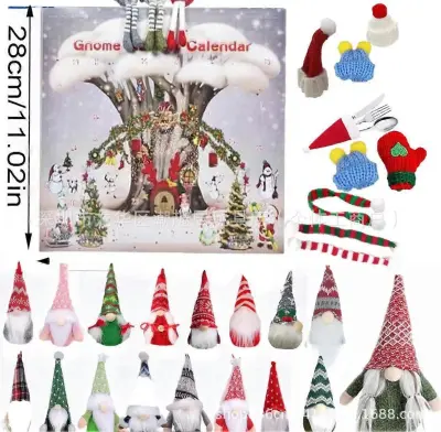 Božični Gnome Adventni koledar Gnome Plišasta punčka Igrača Blind Box