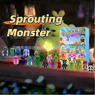 24ps Sprout Monster, ročno izdelana zobna pošast, smešna čarobna lutka, božično praznično presenečenje, slepa škatla, darilo