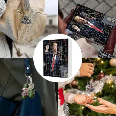 2025 Nov božični odštevalnik 24-dnevni koledar Blind Box Trump Blind Box Akrilni kompleti igrač z obeski za božično drevo