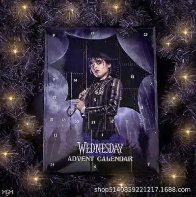 Wednesday Blind Box Surprise Igrače za otroke Adventni koledar Plastične zbirateljske figure z naključnimi slogi, skrivnostno razpakiranje zabavno