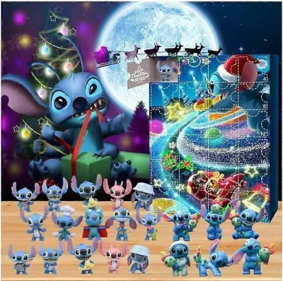 New Stitch Lilo & Stitch Božični adventni koledar Blind Box 24 Halloween Countdown Anime Blind Box