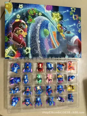 New Stitch Lilo & Stitch Božični adventni koledar Blind Box 24 Halloween Countdown Anime Blind Box
