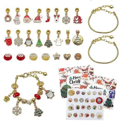 Božične adventne ogrlice, slepe škatle, uhani, darilne škatle, glasbeni dodatki Crook, slepe škatle, darila, 24 dni do datuma