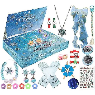 24-dnevni odštevalni koledarji Frozen Blind Box, božični adventni koledar Frozen Princess Jewelry Xmas Gift Box Daor2330