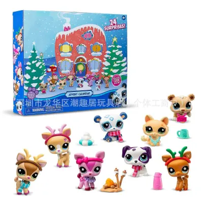 Novo prispela božična 24-dnevna anime lutka blind box odštevalnik koledar blind box okraski Božična škatla za rolete