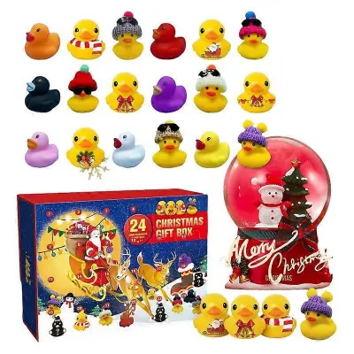 Božična gumijasta račka Adventni koledar Božična gumijasta račka Igrača Blind Box 24Gate Koledar Ustvarjalna igrača presenečenja