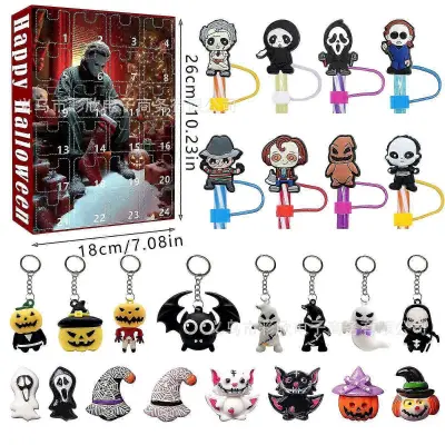 Božični adventni koledar Halloween countdown blind box klovn smrt bučni vzorec obesek Halloween blind box