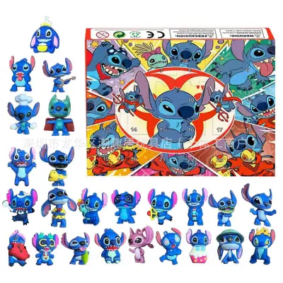 2025 Stitch Lilo & Stitch Božični adventni koledar Blind Box 24 Halloween Countdown Anime Blind Box