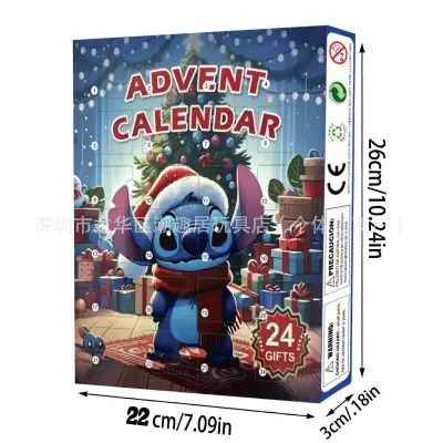 Nova škatla za slepe božične adventne koledarje Stitch Lilo & Stitch