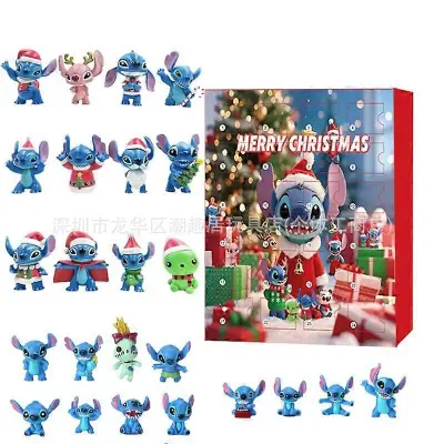 Christmas Stitch blind box okraski PVC mehko lepilo Stitch okraski otroška blind box odštevalna slepa