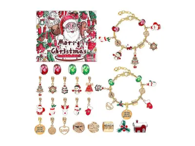 24-dnevni božični odštevalni koledar Advent Blind Box DIY komplet zapestnic