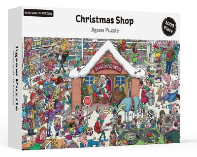 Božična serija bele karte puzzle 52*38 cm 1000 kosov puzzle board papirnata igrača-