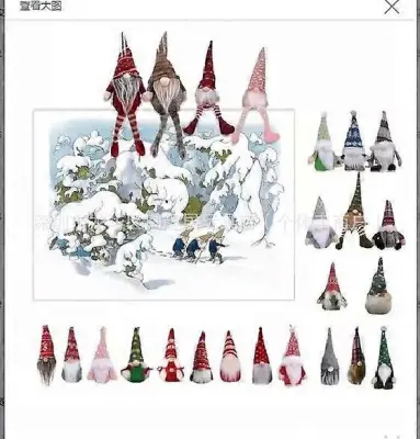 Božični Gnome Adventni koledar Gnome Plišasta punčka Igrača Blind Box