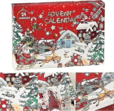 Božične adventne darilne škatle Adventni koledar 2021 Božični odštevalnik 24-dnevna škatla Božični koledarji