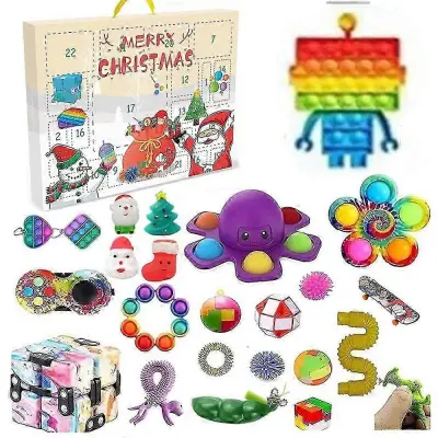 Božična slepa škatla za otroško zabavo Dekompresija DIY Odštevalni koledar Božične igrače