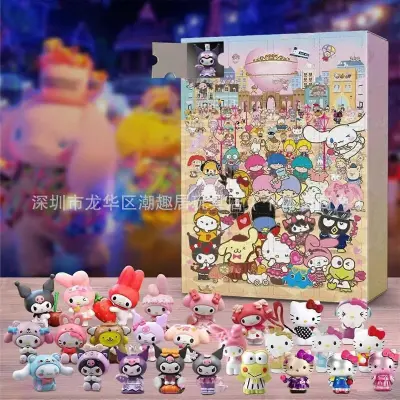 Nova škatla s koledarjem Sanrio KT Cat za noč čarovnic. Škatla s koledarjem, 24 kosov Sanrio