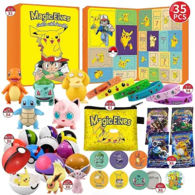 Božični adventni koledar Labubukolomi Melody škatla za zavese različne risane vilini Super Mario igrače okraski za zabave luknja