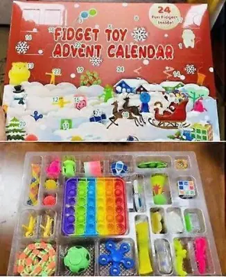 Božična slepa škatla, darilo za otroško zabavo, dekompresija Diy, ročno trganje, odštevalnik koledar slepa škatla, božične igrače