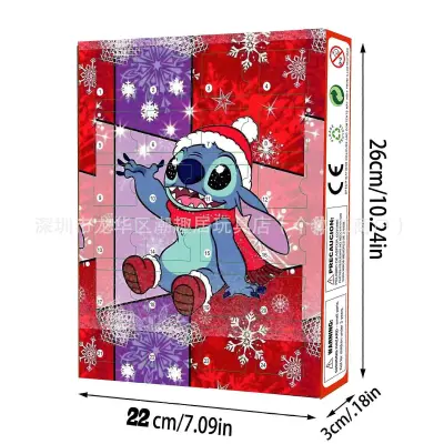 Nova škatla za slepe božične adventne koledarje Stitch Lilo & Stitch