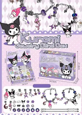 Adventni koledar za deklice Kuromi set za izdelavo zapestnic