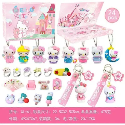 Božični adventni koledar Sanrio Kuromi My Melody Hole Music Blind Box Set LABUBU Hole Music Blind Box