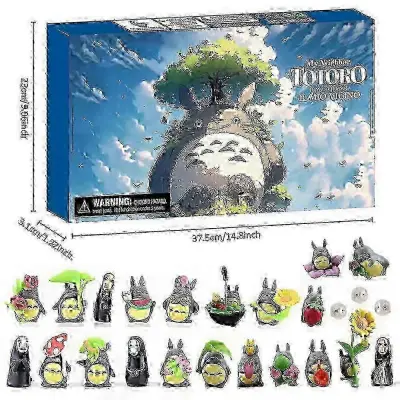 Totoro Figures Božični adventni koledar 24 Days Xmas Countdown Blind Box Božično darilo presenečenja