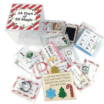 ElfKit Christmas Countdown Present Box: 24 dni prazničnih daril za otroke, prijatelje in družino