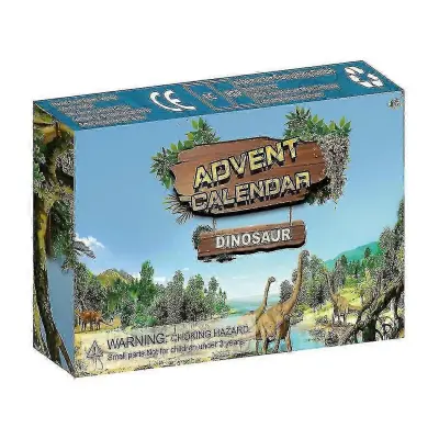 Slepa škatla Božična otroška darila Dinozaver Božič 24 številk Adventno božično odštevanje