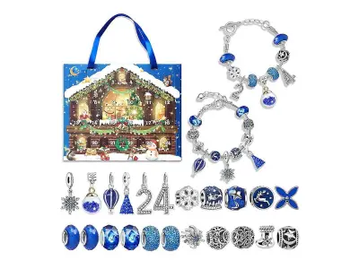 24-dnevni božični odštevalni koledar Advent Blind Box DIY komplet zapestnic