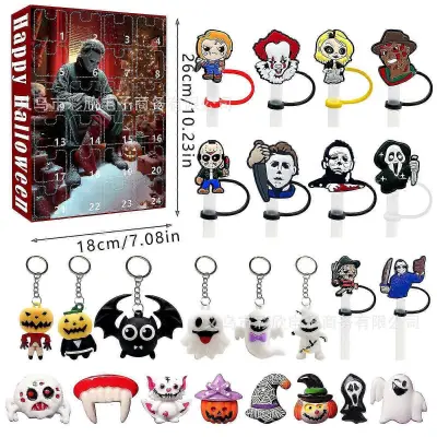 Božični adventni koledar Halloween countdown blind box klovn smrt bučni vzorec obesek Halloween blind box