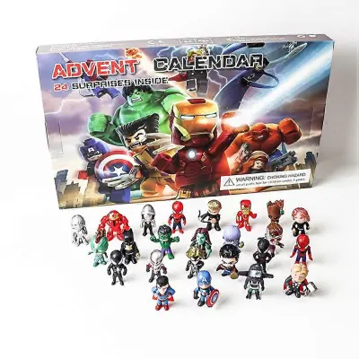 Blind Box Toys Avengers Otroško darilo Božič 24-dnevni digitalni odštevalnik Adventni koledar Božično darilo