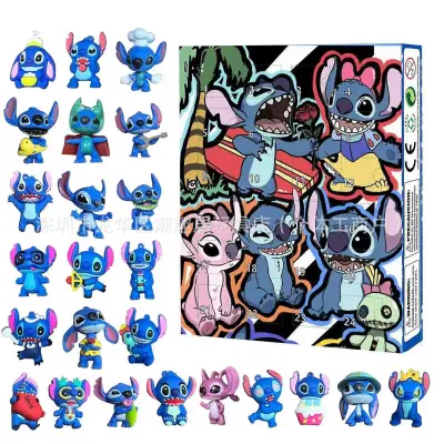 2025 Stitch Lilo & Stitch Božični adventni koledar Blind Box 24 Halloween Countdown Anime Blind Box