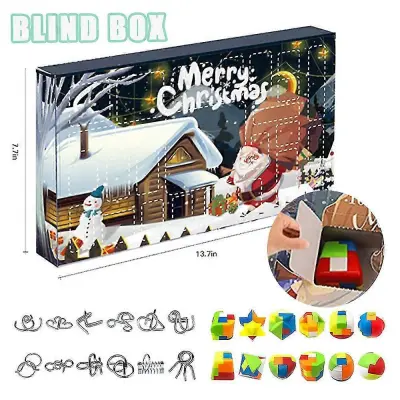 Božični 24-dnevni odštevalnik Adventni koledar Blind Box Igrača presenečenja za odrasle, otroke