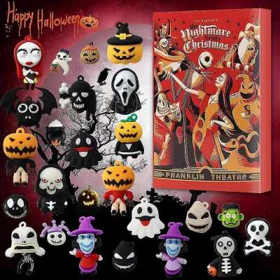 Nova odštevalna lutka Koledar Blind Box 24 kosov Horror Night Horror Character Prihod Darilo Blind Box Adventni koledar