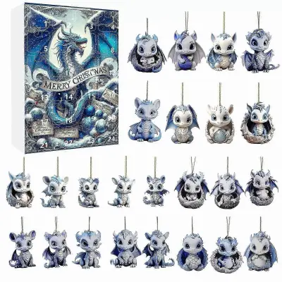2024 New Dragon Advent Calendar Blind Box Akcijska figura Igrača Božično darilo