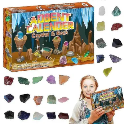 Rocks Crystals Blind Box Odštevalni koledar Adventni koledar Stone Learning Collection